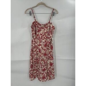 Jessica Simpson Dress Women Small Ivory Floral Corset Mini‎ Bohemian Preppy NEW